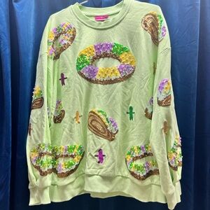 Queen of Sparkles King Cake Sweatshirt